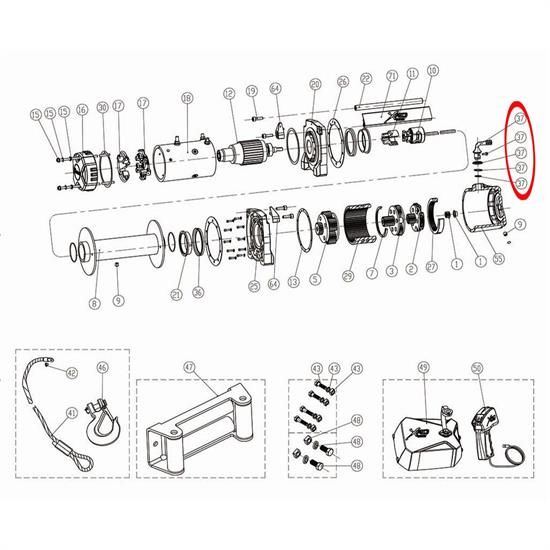Smittybilt 97495-37 Clutch Handle Assembly