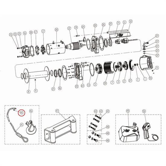 Smittybilt 97495-42 Wire Rope Fix Bolt