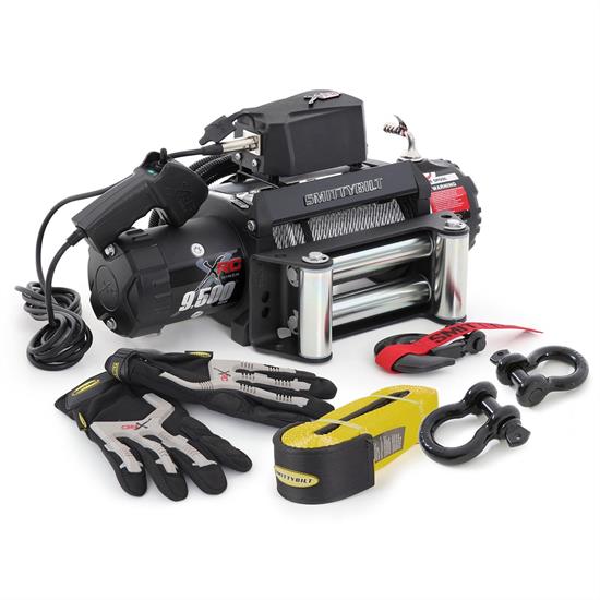 Smittybilt 97495P XRC 9,500 LB Winch and Recovery Pack Kit