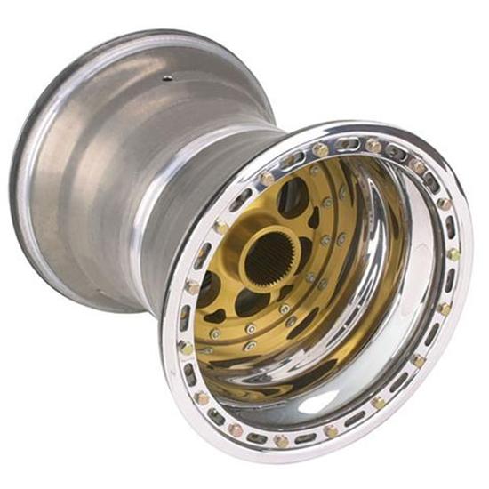 Garage Sale - Weld Splined Double-Beadlock Rear Wheel, 15 x 15, 5 Inch Offset
