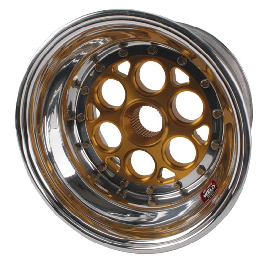 Weld 13 x 8 Inch 36 Spline Wheel with Inner Beadlock, 2 Inch Off