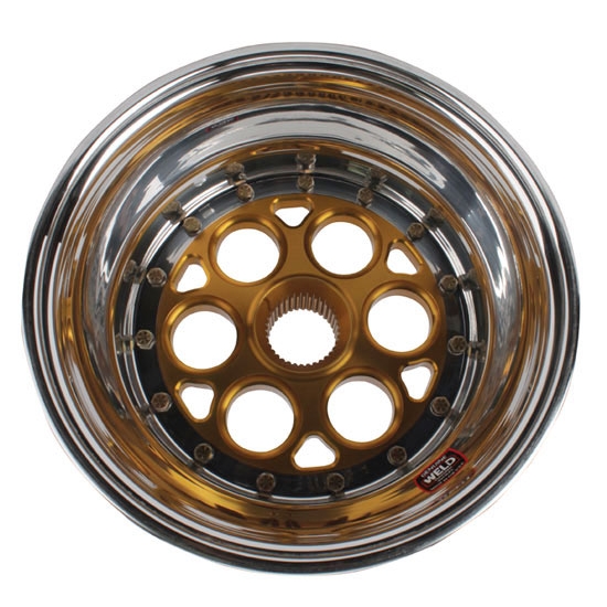 Weld 13 x 8 Inch 36 Spline Wheel with Inner Beadlock, 3 Inch Offset