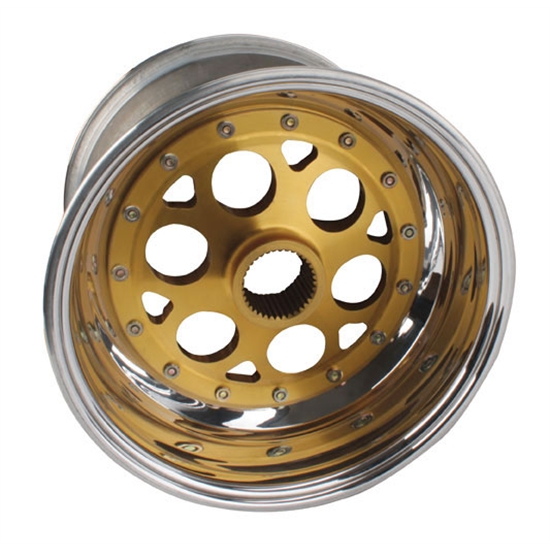 Weld 13 x 10 In 36 Spline w/ Outer Beadlock/Mud Cover, 3 In Off