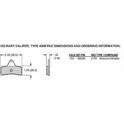Wilwood 120-5498 Billet Go-Kart Brake Caliper, 1.00 Piston / .125 Disc