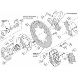 Wilwood 140-10440-BD FDLI 12.19 Front Brake Kit, 74-80 Pinto/Mustang II