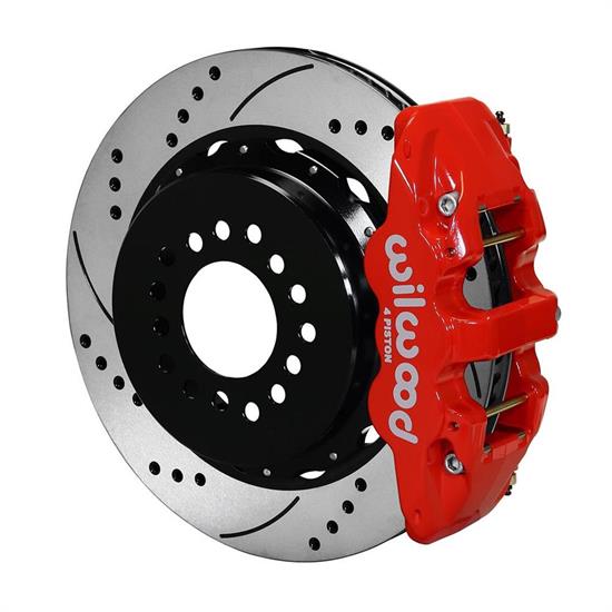 Wilwood 140-10950-DR AERO4 14 Inch Rear Disc Brake Kit, 05-Up Mustang