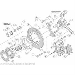 Wilwood 140-10996 FDLI Pro Series 11 In Front Disc Brake Kit, 64-74 GM