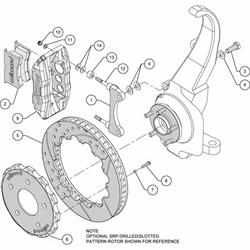 Wilwood 140-11584-R FNSL6R Front Disc Brake Kit, 07-Up Nissan/Infiniti