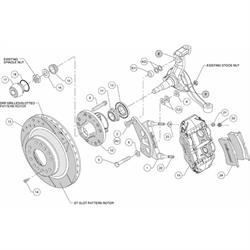 Wilwood 140-12271 FNSL6R Pro Series Front Disc Brake Kit, 1964-74 GM