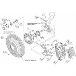 Wilwood 140-12275-D FNSL6R Front Disc Brake Kit,74-80 Pinto/Mustang II