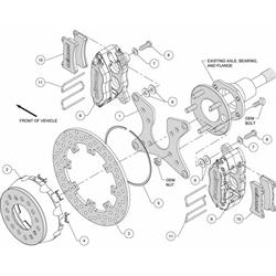 Wilwood 140-12553-D DPL Dual Rear Brake Kit, Big Ford 9 Inch