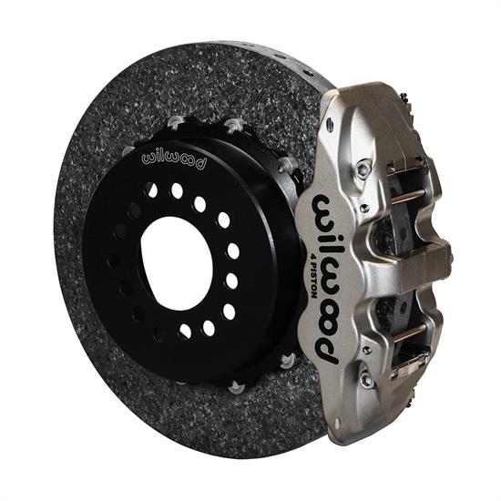 Wilwood 140-12757-CSICN AERO4 Carbon Rear Brake Kit, 2005-Up Mustang