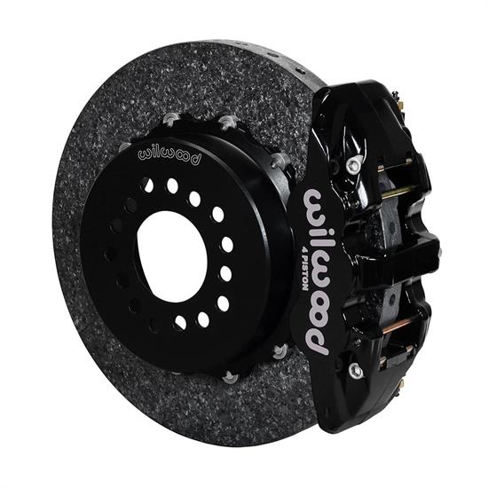 Wilwood 140-12757-CSIC AERO4 Carbon Rear Brake Kit, 2005-Up Mustang