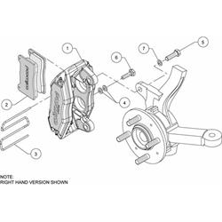 Wilwood 140-13029 DPHA Front Brake Caliper and Pad Kit, Honda/Acura