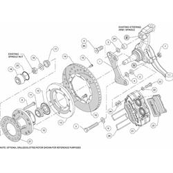 Wilwood 140-13202-D DP-DB Pro Series Front Disc Brake Kit, 1964-74 GM