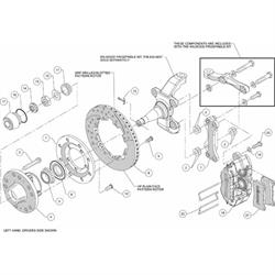 Wilwood WWE Drop ProSpindle M-II Disc Brake Kit, 12.19 Inch Rotor