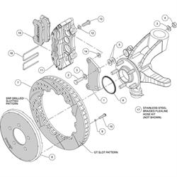 Wilwood 140-13581 Dynapro 6 Front Disc Brake Kit, 12.88 Inch, Black