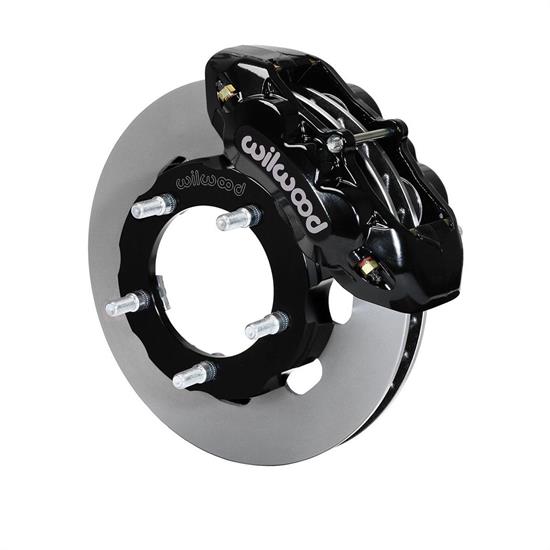 Wilwood 140-13928 D8-4 Truck Front Brake Kit, Black Powder Coat