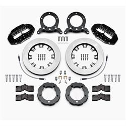 Wilwood 140-13928 D8-4 Truck Front Brake Kit, Black Powder Coat