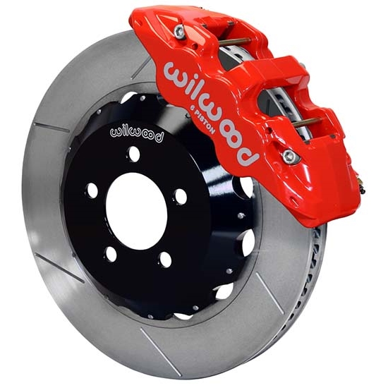 Wilwood 140-14067-R AERO6 14.25 Inch Front Brake Kit, Red Calipers
