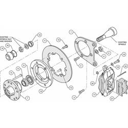 Wilwood 140-1501-BD FDL Pro Series Drag Disc Brake Kit, 1937-49 Ford