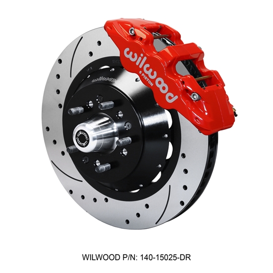 Wilwood 140-15025-DR AERO6 Big Brake Front Brake Kit, Radial, Red