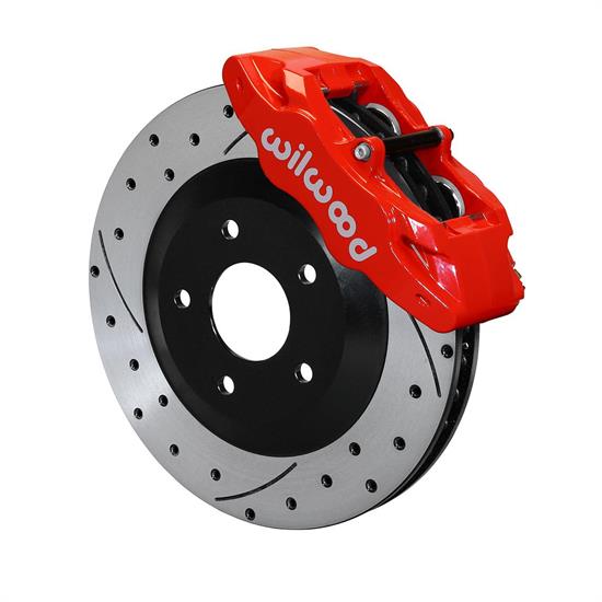 Wilwood 140-15175-DR SLC56 Front Replacement Caliper & Rotor Kit, Red