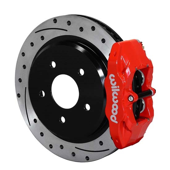 Wilwood 140-15176-DR DPC56 Rear Replacement Caliper & Rotor Kit, Red