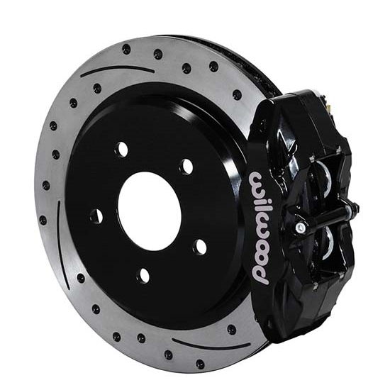 Wilwood 140-15176-D DPC56 Rear Replacement Caliper & Rotor Kit, Black