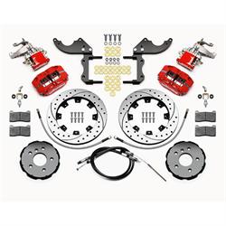 Wilwood 140-15219-DR Dynapro Radial-MC4 Rear Parking Brake Kit, Red