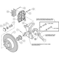Wilwood Front AFX ProSpindle/Disc Brake Kit, 11 Inch Rotor, Red