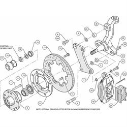 Wilwood 140-7675-R FDLI 12.19 Inch Front Disc Brake Kit, 1964-74 GM