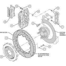 Wilwood 140-9109-DR FNSL6R 13.06 Front Disc Brake Kit, 2005-Up Mustang