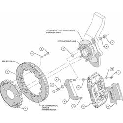 Wilwood 140-9190-DR FNSL6R Front Disc Brake Kit, 03-09 Nissan/Infiniti