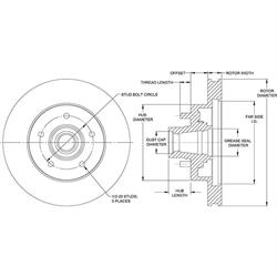 Wilwood 160-14322 HP Hub & Rotor