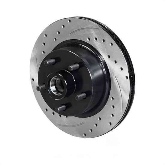 Wilwood 160-14324-BK SRP Drilled & Slotted Hub & Rotor, Black, LH
