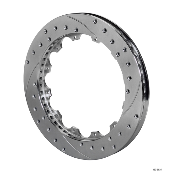 Wilwood 160-8401 SRP 72 Curved Vane Iron Rotor, 14 Inch