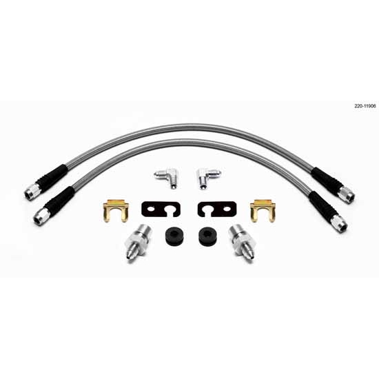 Wilwood 220-11906 Flexline Front Brake Line Kit, 2011-Up Fiesta