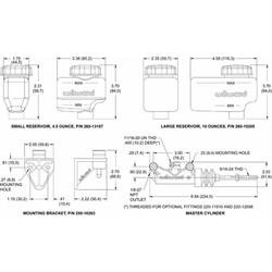 Wilwood 260-12387 Short Remote Side Mount Master Cylinder Kit, 7/8 In.