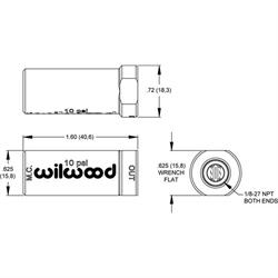 Wilwood 260-13784 Red 10 PSI Residual Pressure Valve with Fittings