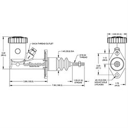 Wilwood 340-13834 7:1 Clutch/Brake Pedal w/260-15097 GS CI MC,.70