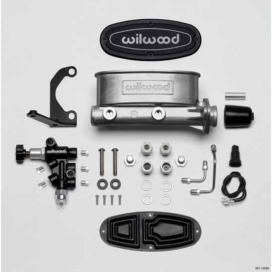 Wilwood 261-13269 H/V Tandem Master Cylinder Kit, Brkt/Valve, 1 Inch