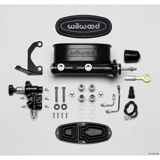 Wilwood 261-13272-BK H/V Tandem Master Cylinder Kit, 7/8 Inch, Mustang
