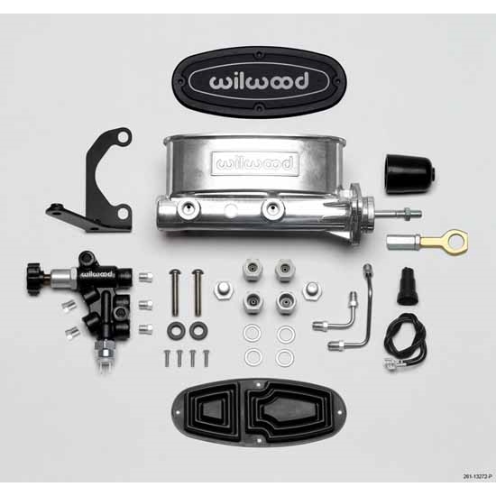 Wilwood 261-13272-P H/V Tandem Master Cylinder Kit, 7/8 Inch, Mustang