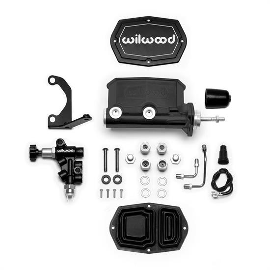 Wilwood 261-14961-BK Compact Tandem M/C w/Bracket and Valve