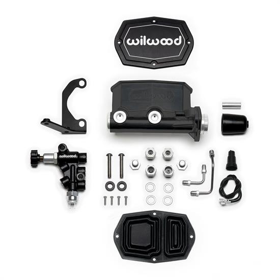 Wilwood 261-15661-BK Compact Tandem M/C Kit with RH Bracket/Valve