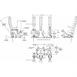 Wilwood 340-12411 Floor Mount Brake/Clutch/Throttle Pedal Assembly