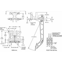 Wilwood 340-12509 Dual Master Cylinder Adj Brake Pedal, Rev. Swing Mnt