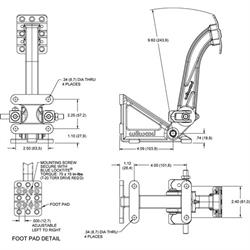 Wilwood 340-13831 Dual Master Cylinder Floor MountBrake Pedal, 6:1