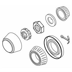 Wilwood 370-9537 Bearing/Seal/Locknut/Cap Brake Kit, Metric Mod Rotor